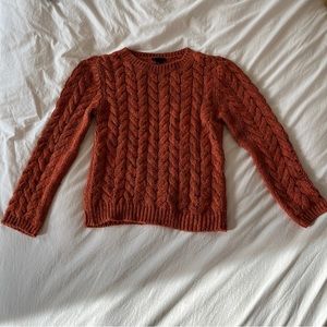 Orange Chunky Knit Sweater